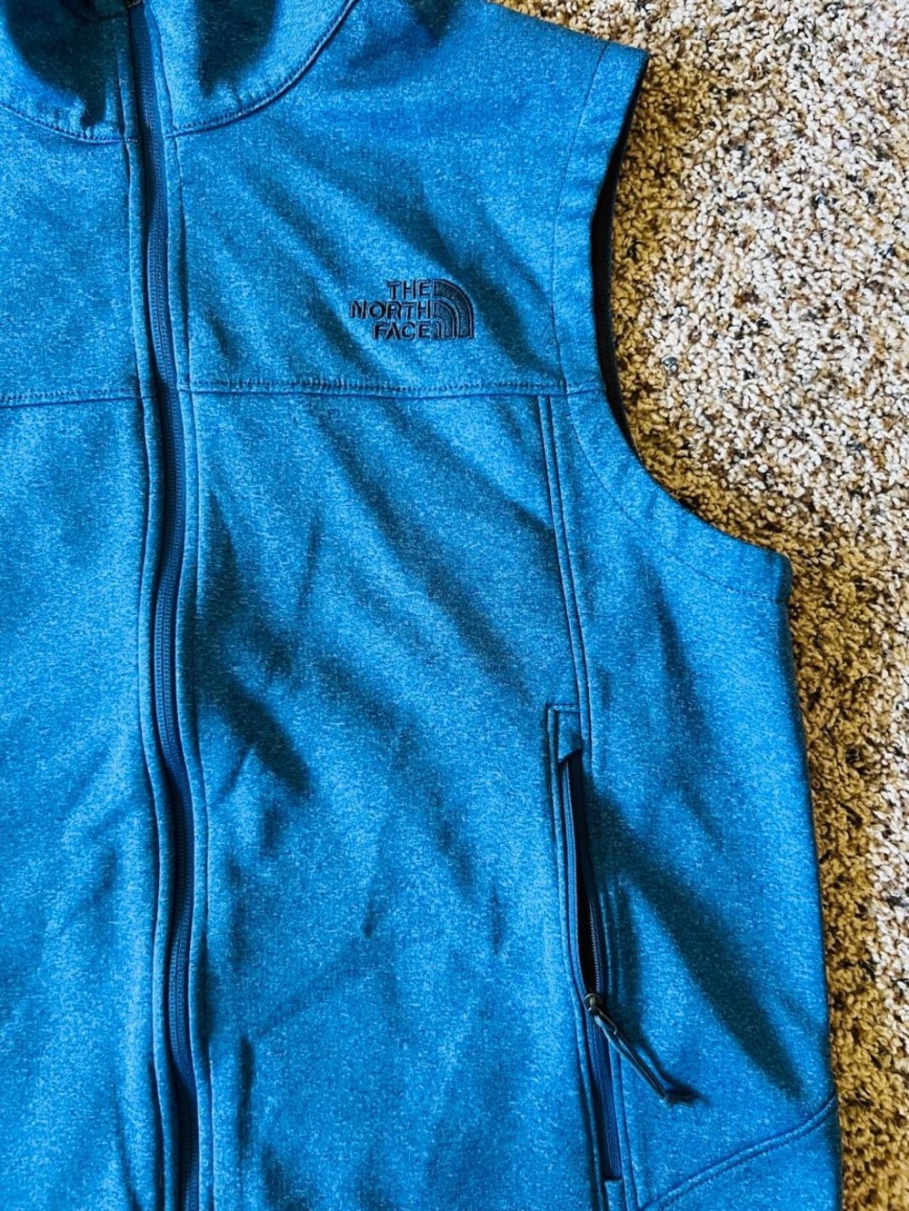 The North Face Youth Teal Blue Full-Zip Fleece Vest